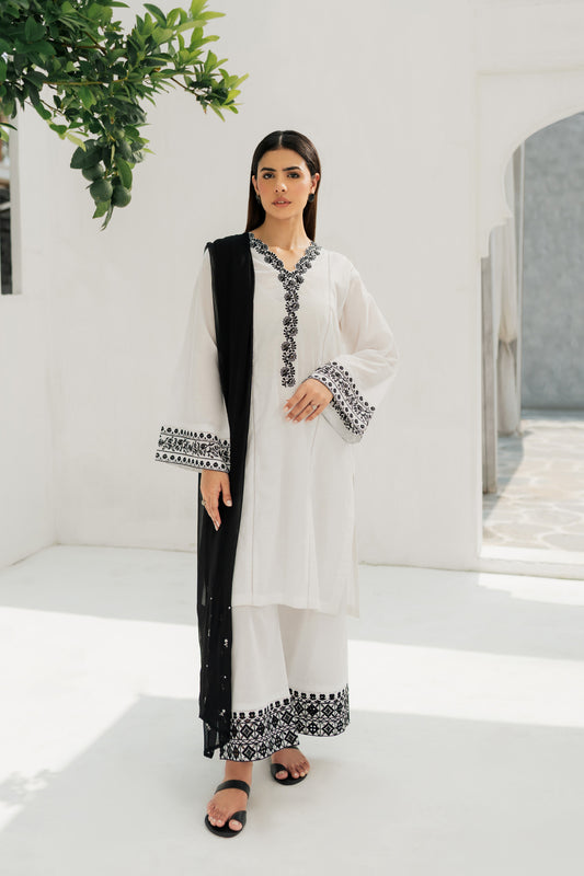 Zaria - 2pc/3pc Embroidered Suit